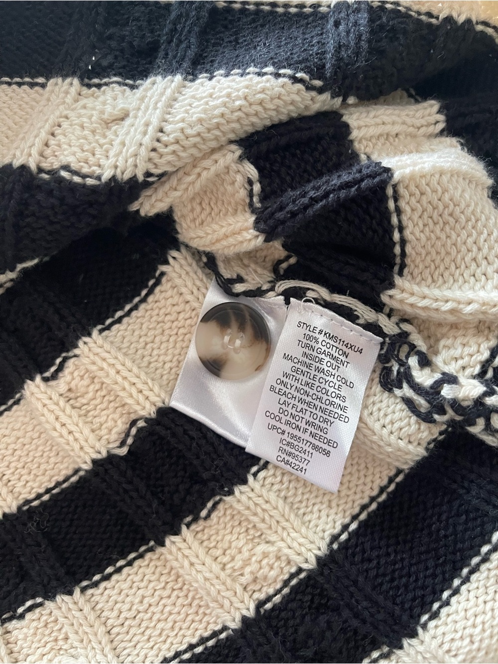 Striped Button-Front Cardigan - Picture 6 of 8